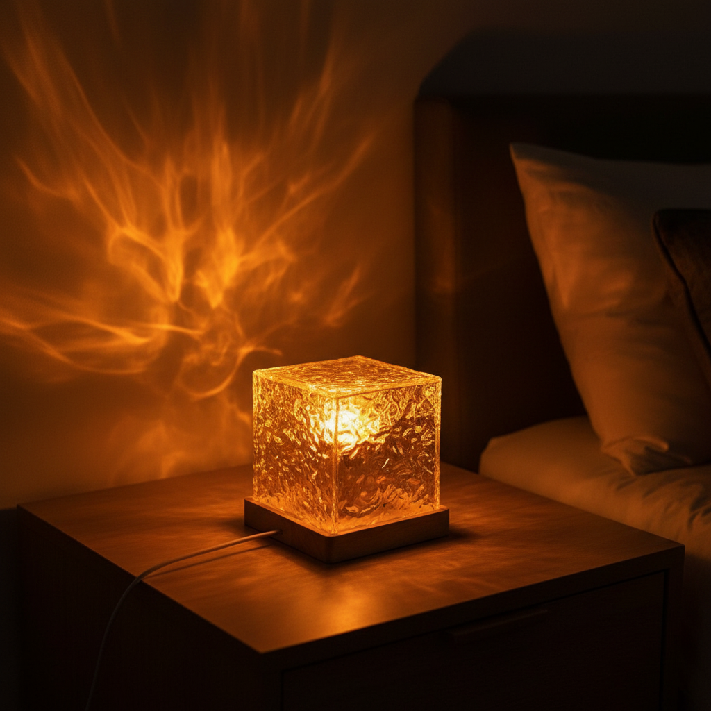 LED Water Ripple Night Light