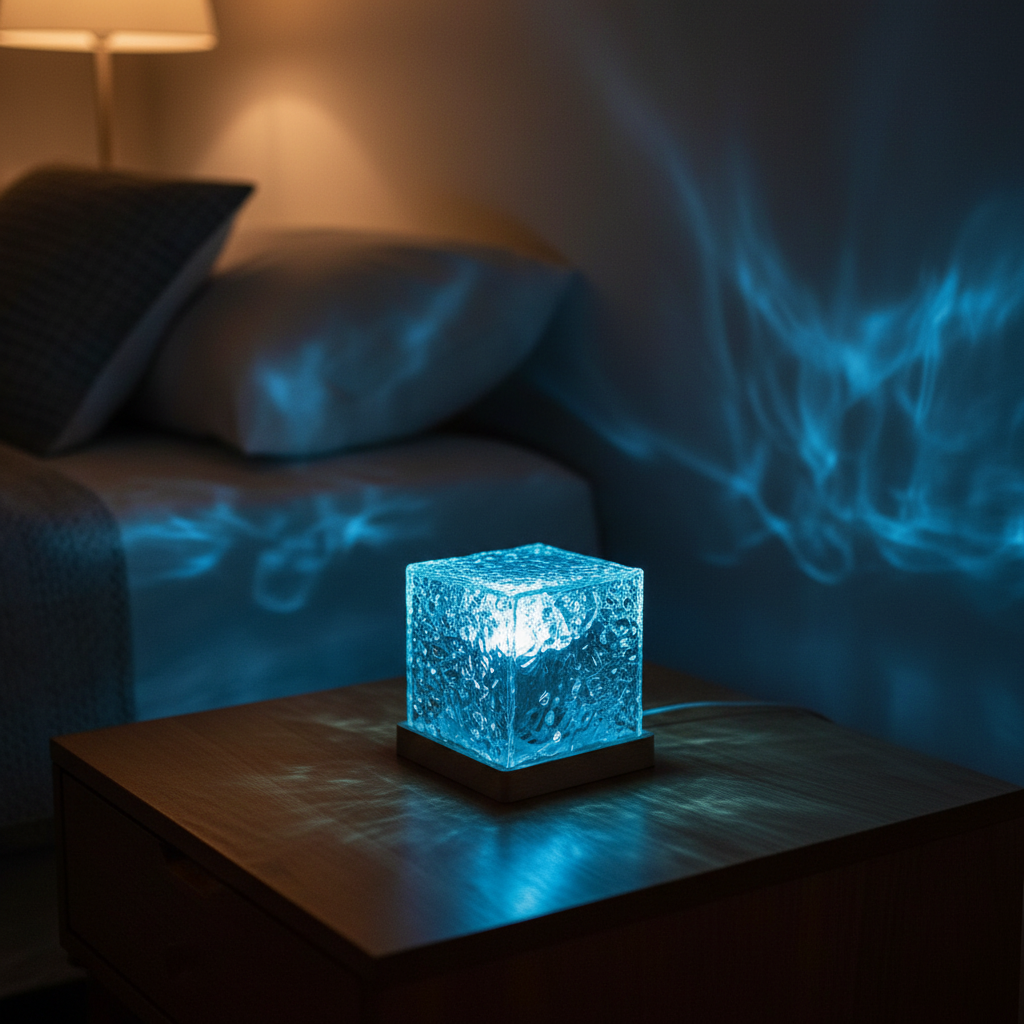 LED Water Ripple Night Light