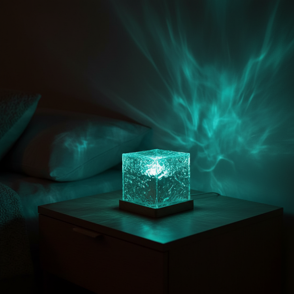 LED Water Ripple Night Light